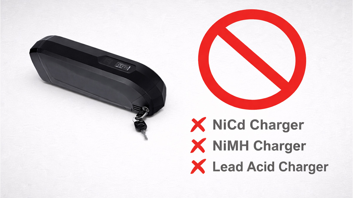 lithium battery being charged using different compatible chargers