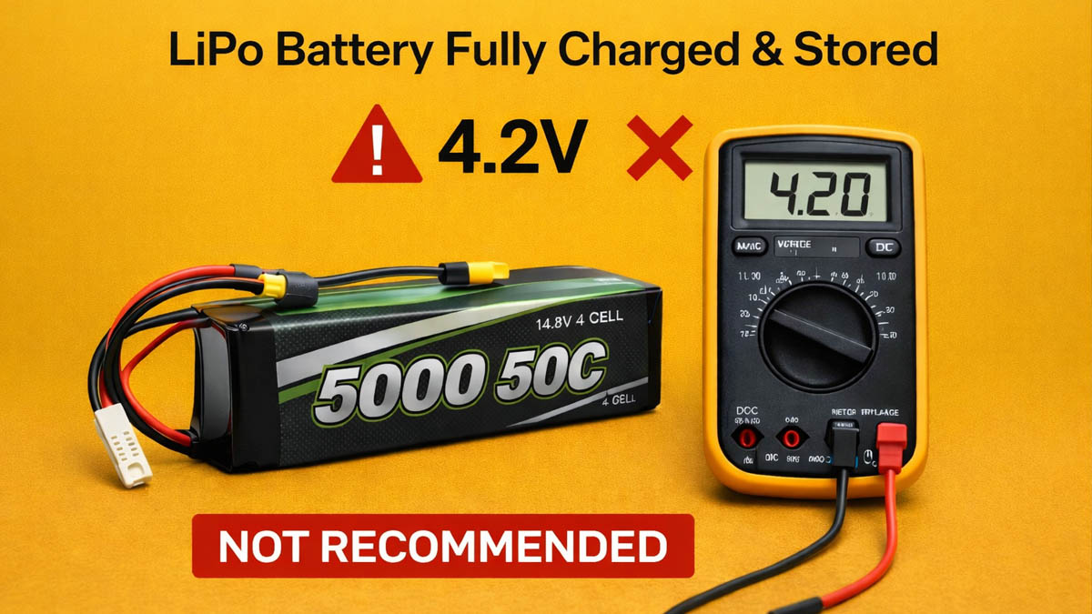 Safety risks of storing a fully charged LiPo battery