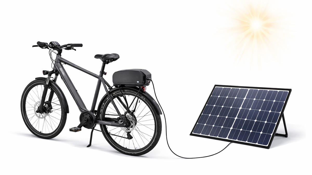 Different methods to charge an ebike battery, including charging without a charger, inverter, solar panel, car battery, and another ebike