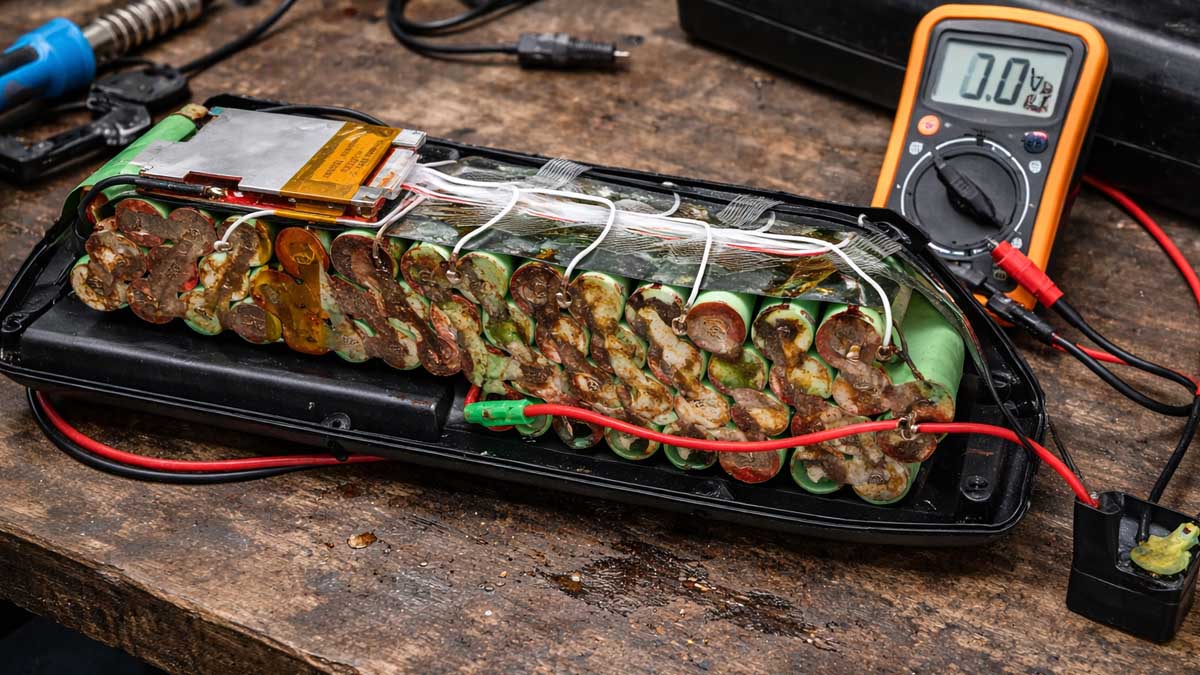 Ebike battery completely dead showing steps to start the bike, recharge, and attempt recovery