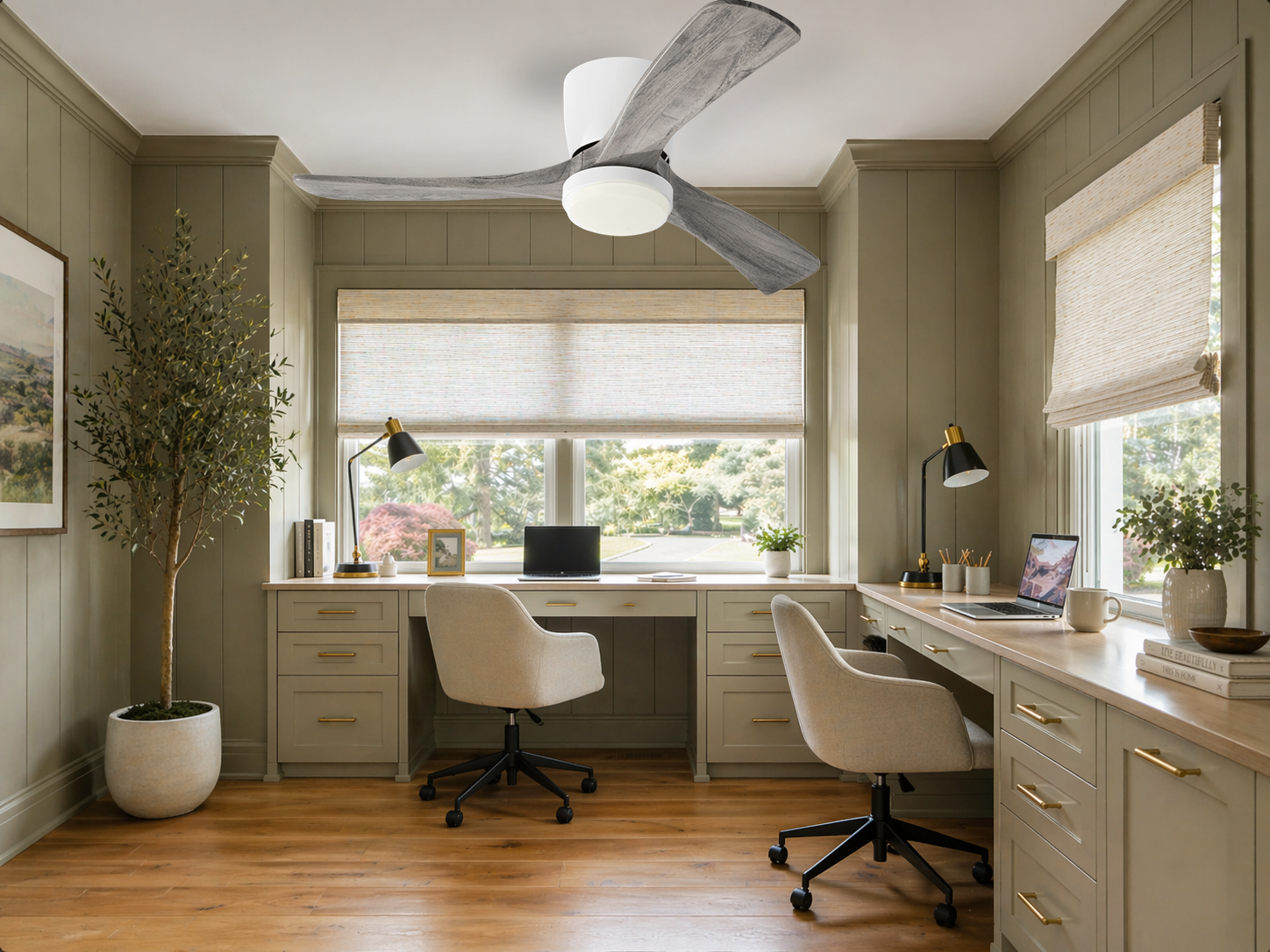 flush mount ceiling fan small room
