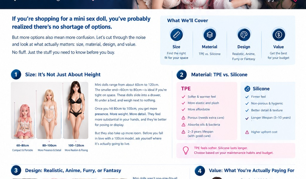Mini sex dolls compared by size, material, design and value in 2026