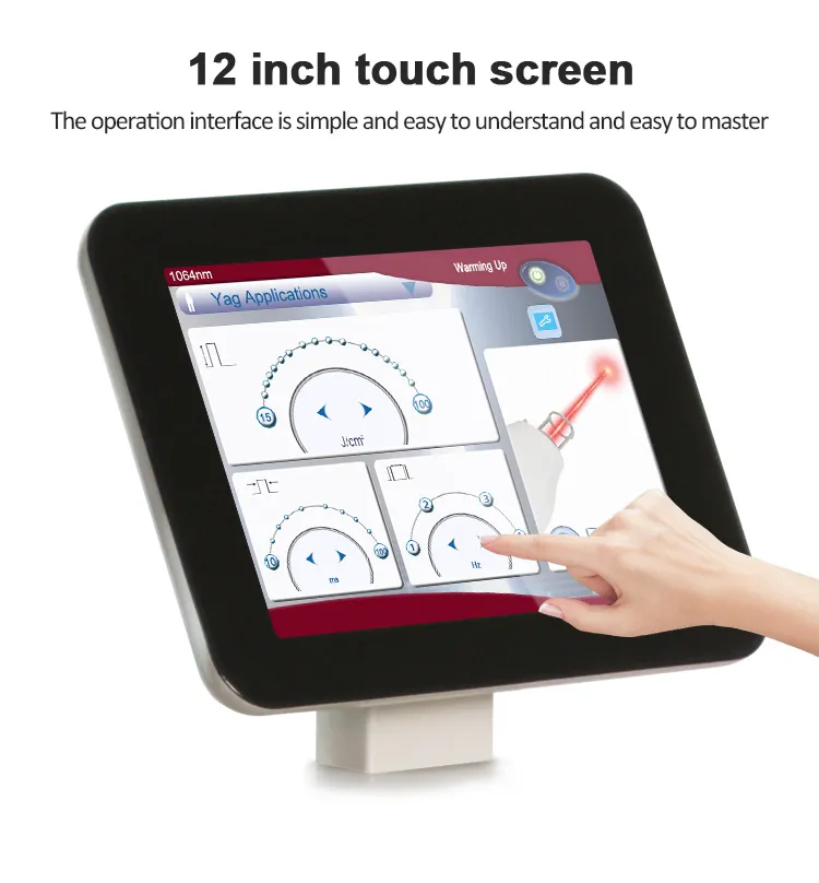 Alexandrite and Nd:YAG Laser Machine 12 inch touch screen
