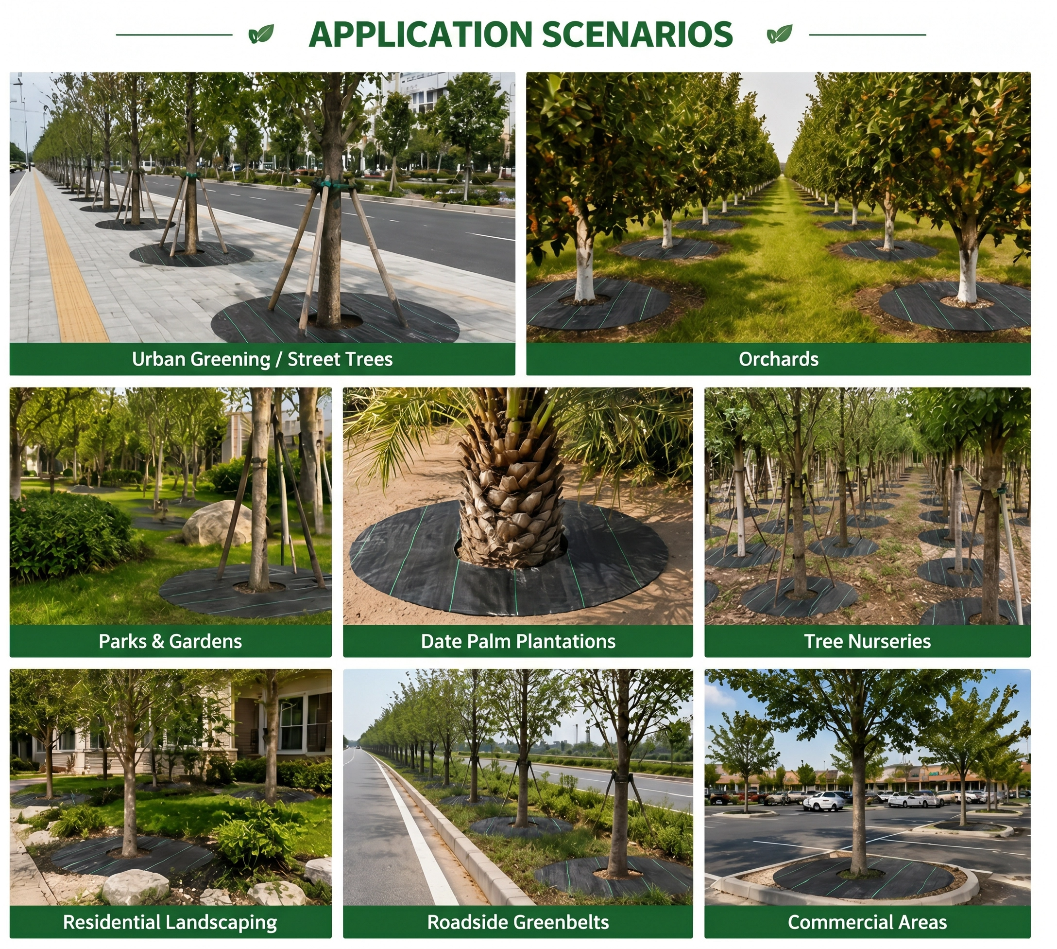 Tree Mulch Mat Applications