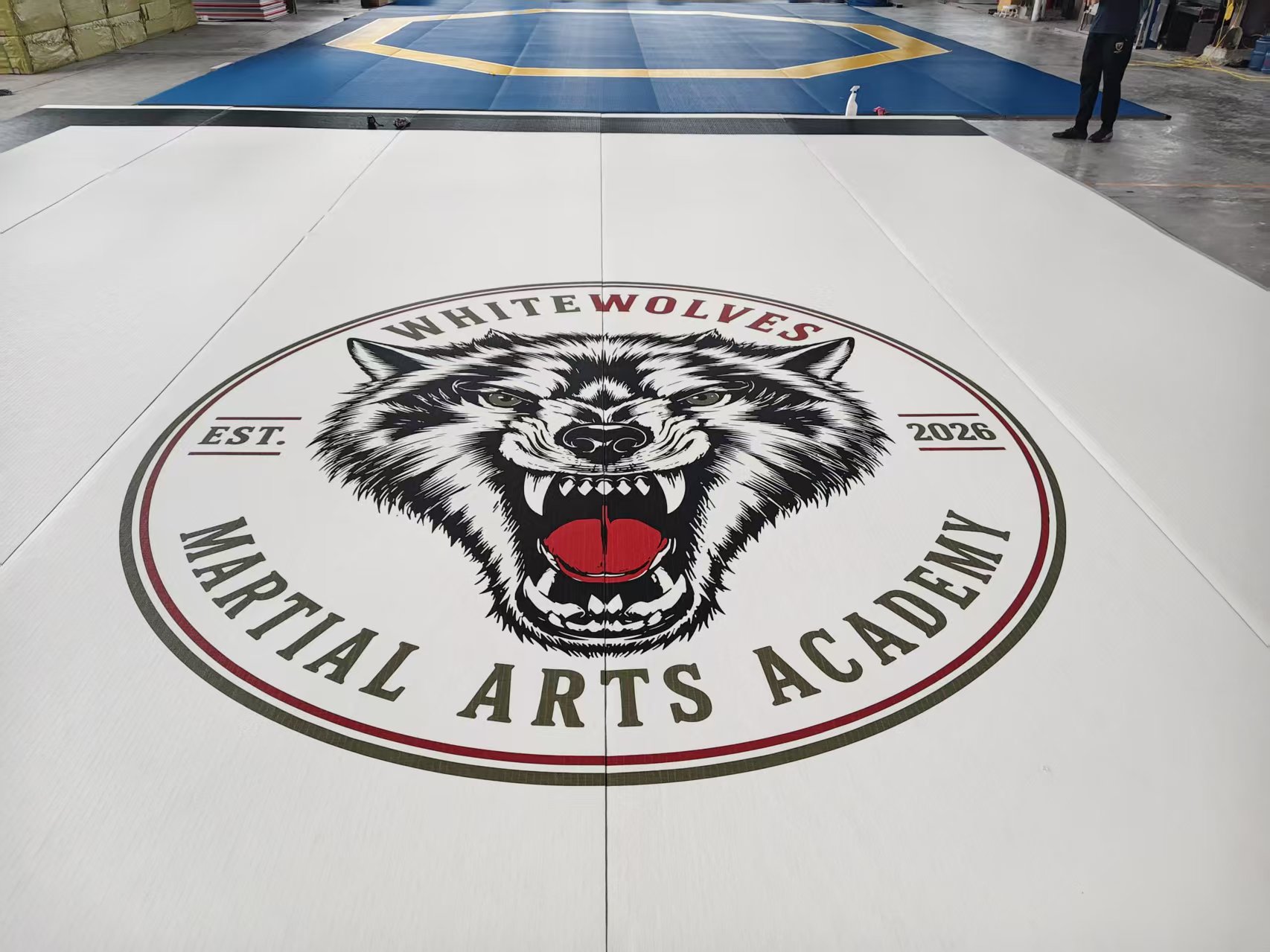 Custom logo mat detail