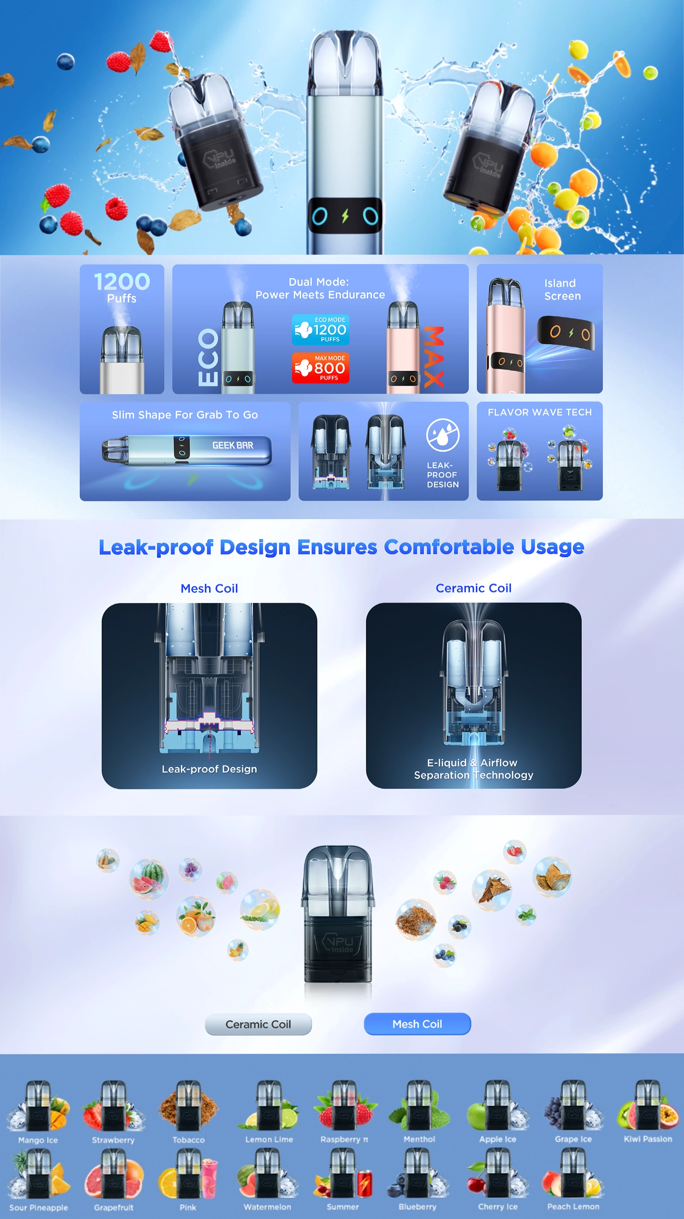 Geek Bar Visioneco Pod Details
