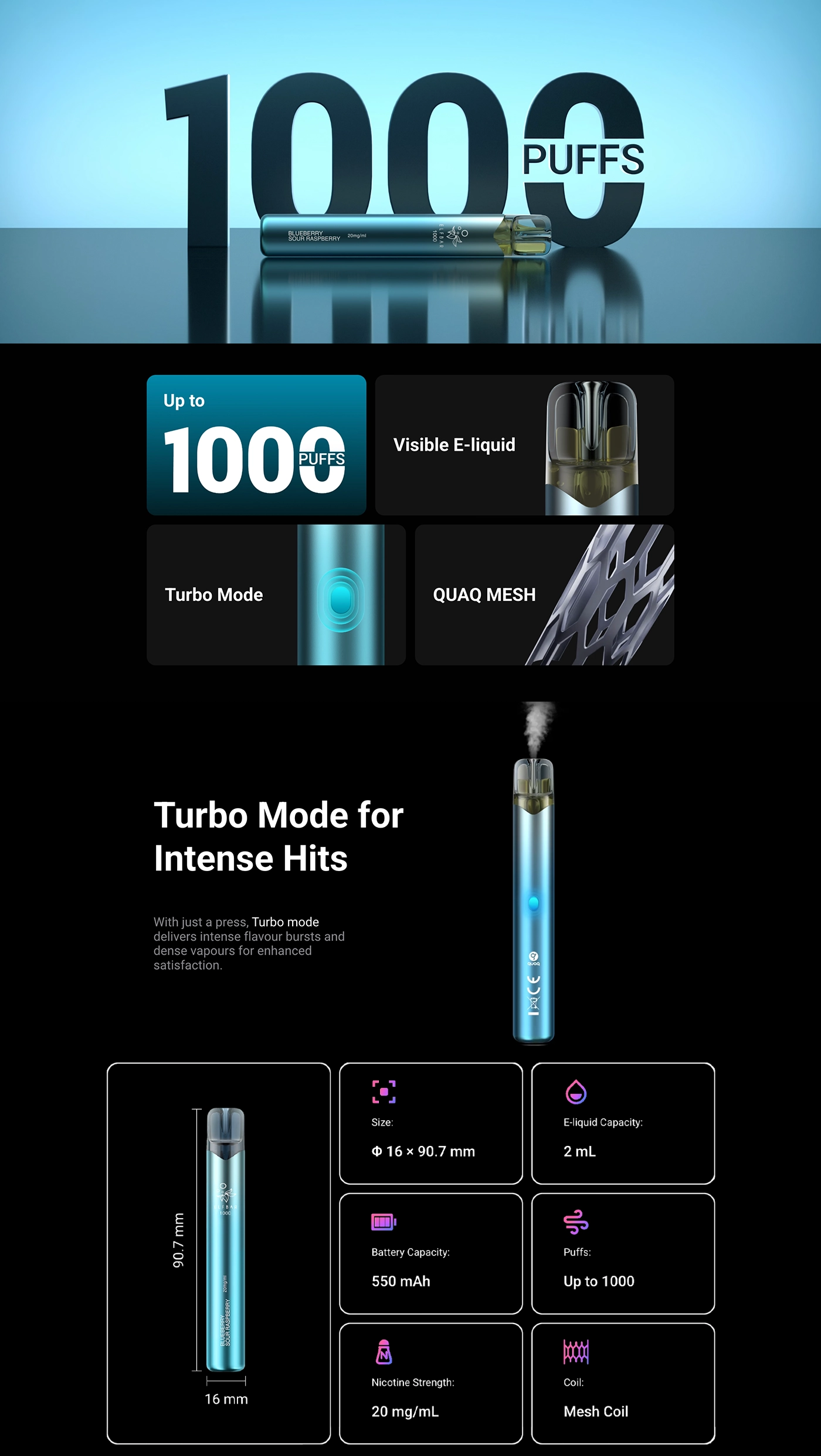 ELFBAR 1000 Details