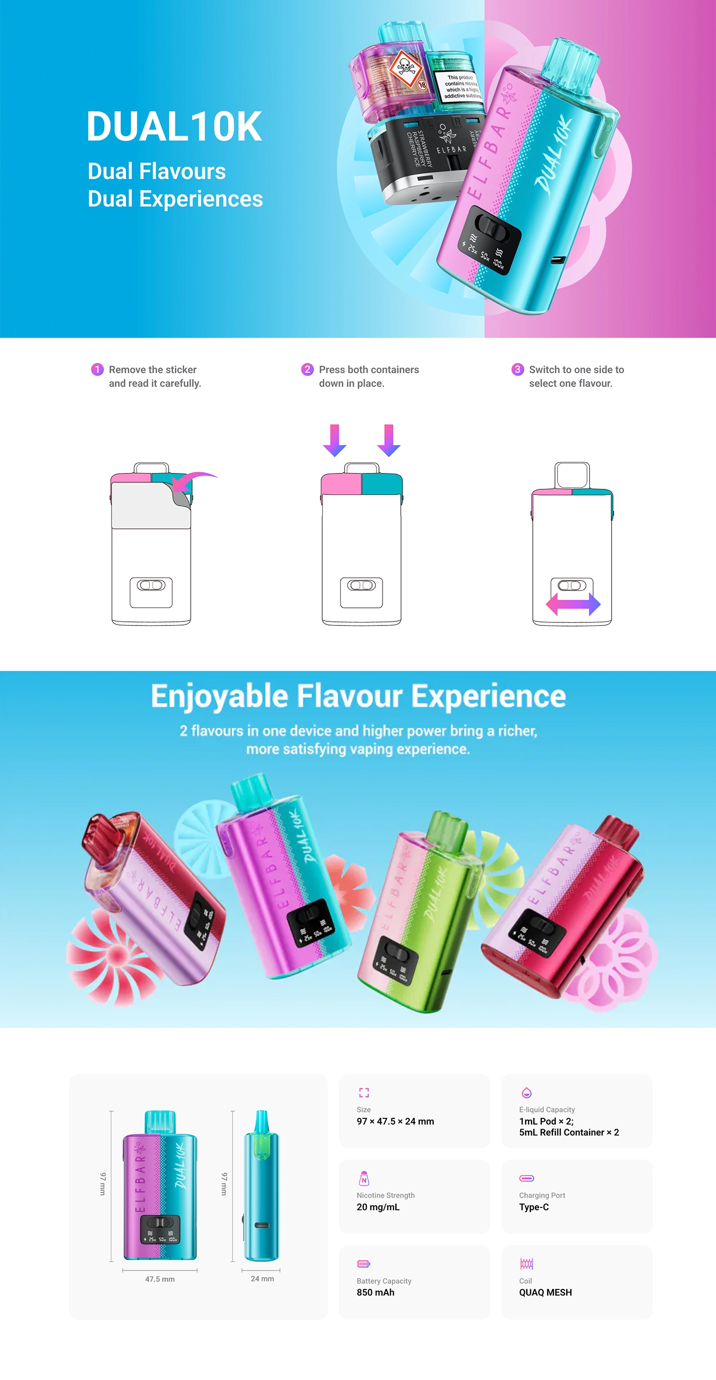 ELFBAR DUAL10K Details