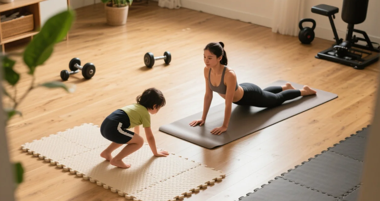 Gymnastics mat alternatives in use