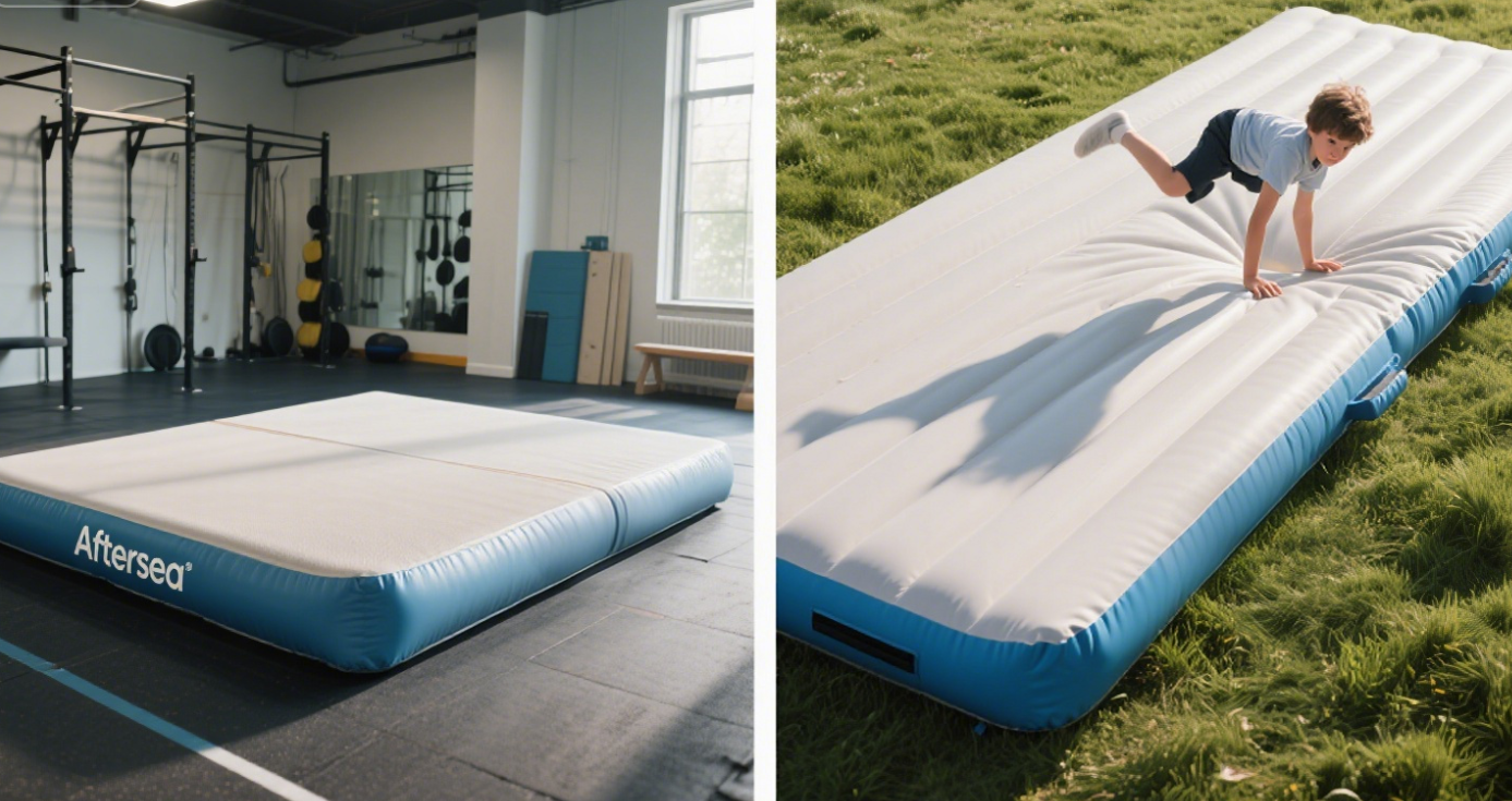 ftersea indoor vs. outdoor inflatable air tracks