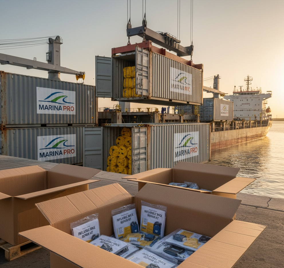 Inflatable docks bulk shipment with after-sales support materials