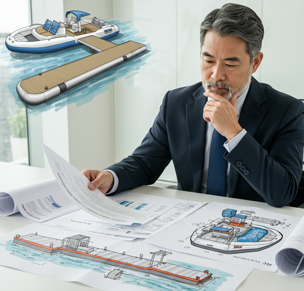 Planning an inflatable dock bulk order with technical specifications