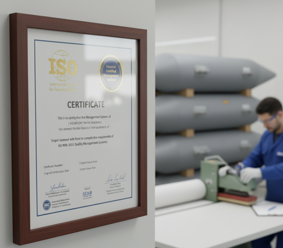 ISO 9001 certification for inflatable dock factory