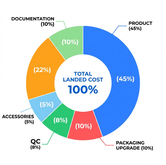 Hidden fees breakdown impacting total landed cost beyond EXW price