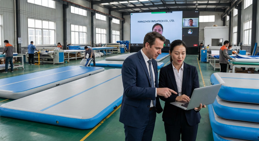 communication with inflatable mat supplier