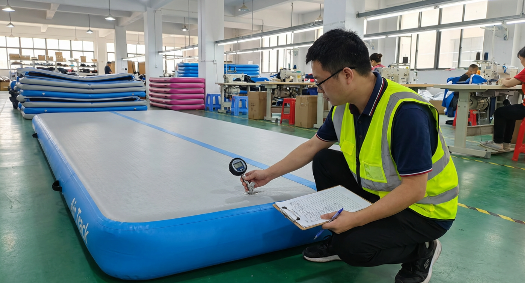 72-hour inflation test for air tracks