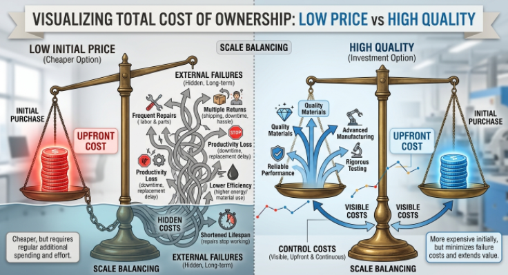 Price versus quality comparison for inflatable dock sourcing decisions