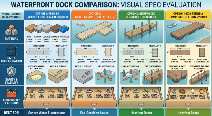 Key factors when choosing inflatable dock supplier including size, safety, and materials