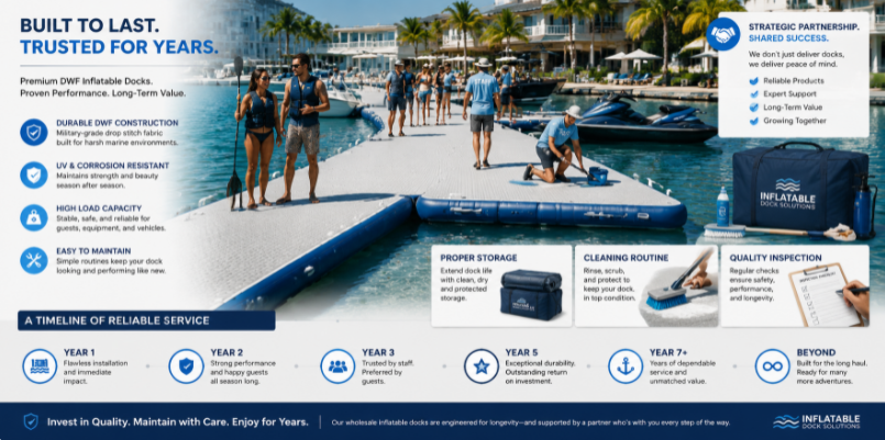 Long-term successful deployment of wholesale inflatable docks with proper maintenance and strategic supplier partnership