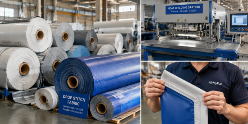 Rectangular drop stitch pool OEM corner reinforcement factory