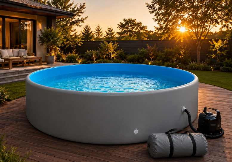 round drop stitch pool size guide 4m backyard installation