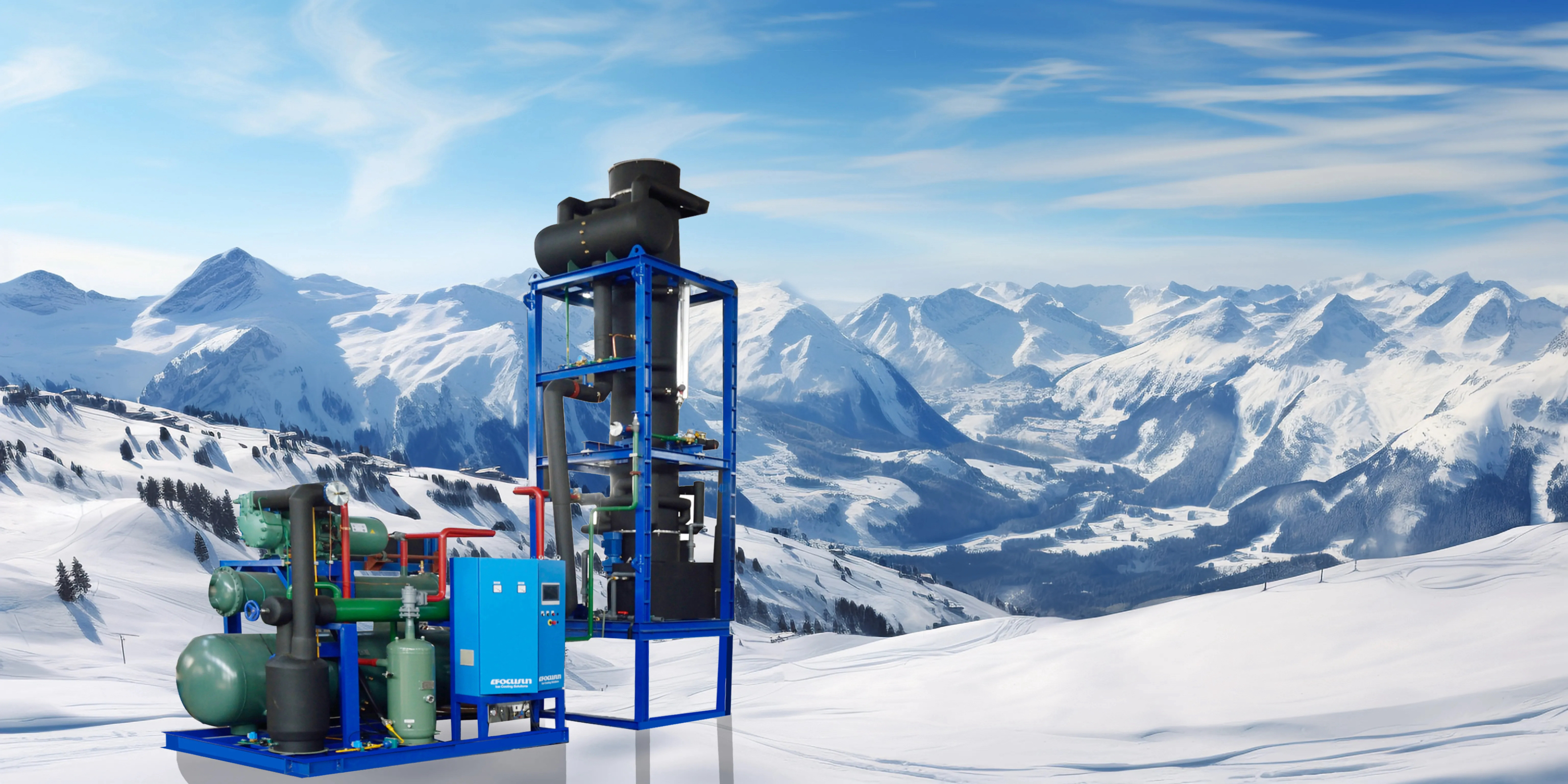 Focusun industrial tube ice machine for commercial ice production plant