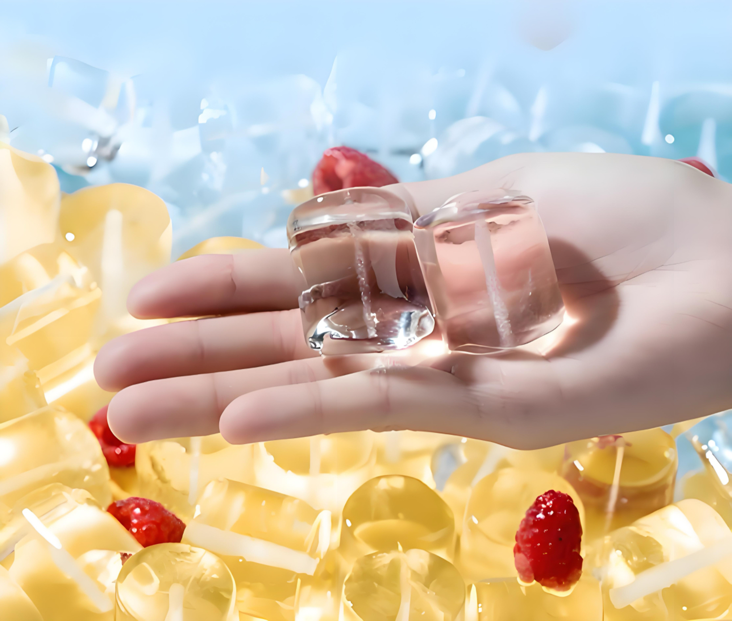 food-grade transparent tube ice produced by industrial tube ice machine