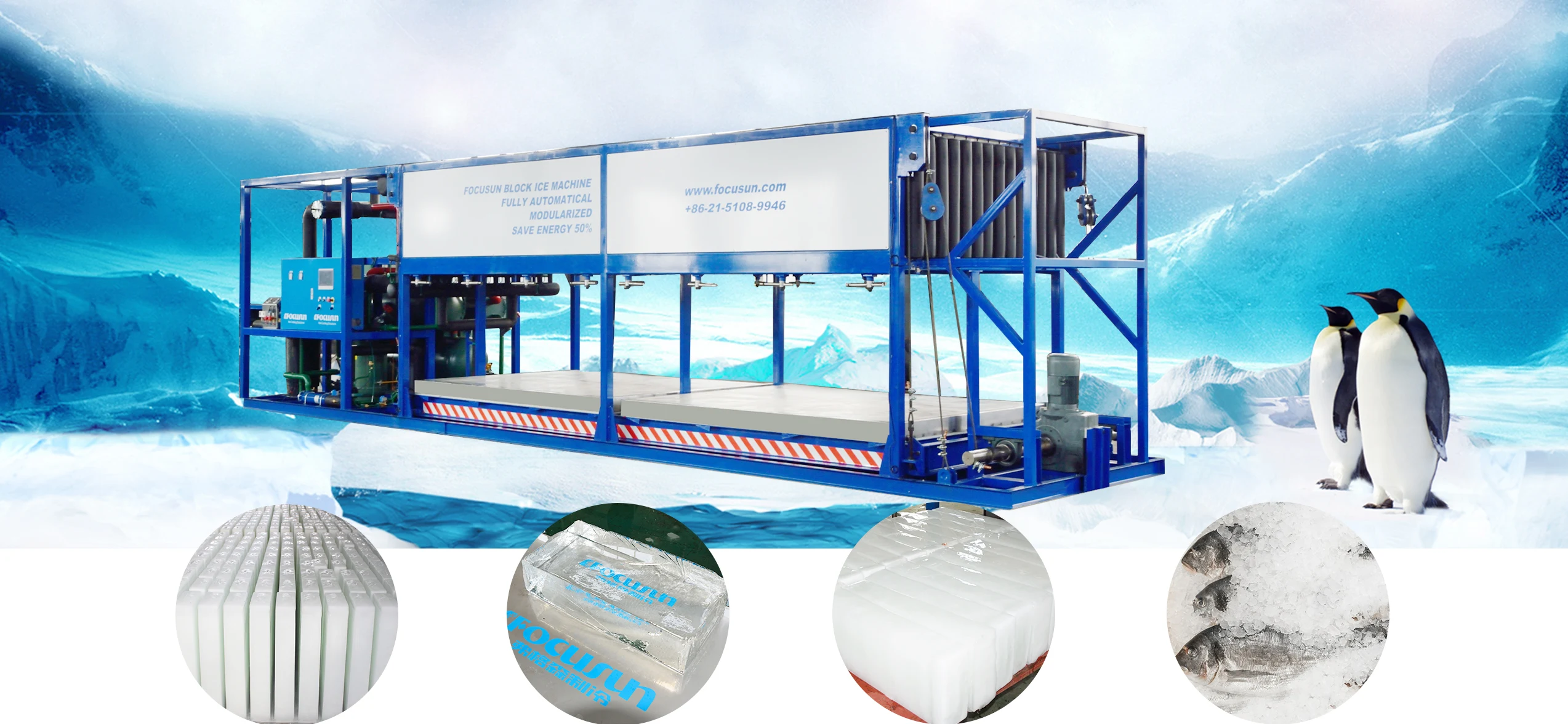 Heavy-duty industrial block ice maker engineering high-density 25kg blocks with a -10°C to -15°C subcooled core temperature for long-duration thermal endurance.
