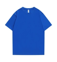 NEWMI 230g 100% Cotton T-Shirt Men Slightly Dropped Shoulder Crew Neck Casual Basic Tee Heavyweight Tops