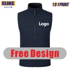 New Style Down Vest Custom Team Logo Casual Sleeveless Jacket Printing Pattern Chill -proof Coat Company Brand Text ELIKE