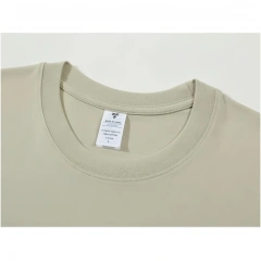 NEWMI 230g 100% Cotton T-Shirt Men Slightly Dropped Shoulder Crew Neck Casual Basic Tee Heavyweight Tops
