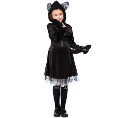 Kid Carnival Stage Show Black Cat Cosplay Uniform PQPS1717