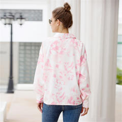 Long Sleeve Women Shirts Autumn Floral Print Casual Blouses PQOM9052C
