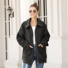 Loose Padded Woolen Coat Winter Jacket for Women PQOM9096A