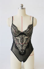 Women Night Eyelash Lace Sleepwear Erotic Teddies Lingerie PQBS279B