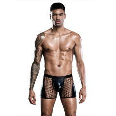 Men's Sexy Underwear Big Mesh U-convex Boxer Briefs Shorts PQ7266 ML-06