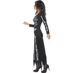 Horror Skeleton Print Dresses Ghost Costume Halloween Performance Costume PQX052