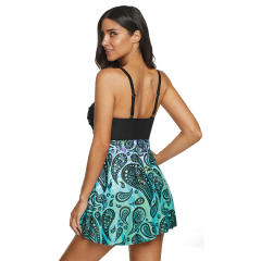 Female Paisley Swimwear Women Super Size Swimdress PQ2028E