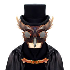 Steampunk Plague Beak Mask Faux Leather PU Halloween Bar Props PQHG091