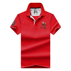 Black Cotton Short Sleeve T-shirt Men Lapel Loose Tops Summer Polo Shirt PQ2020A