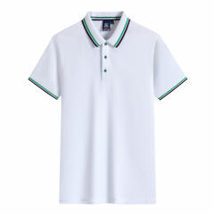 Black Summer Cotton T-shirts Lapel Team Work Clothes Short Sleeve Polo Shirt PQ2005A