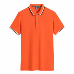 Black Summer Cotton T-shirts Lapel Team Work Clothes Short Sleeve Polo Shirt PQ2005A