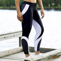 Female Fitness Capris Print Sport Leggings High Waist Yoga Pants PQHY06E