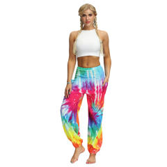Women Harem Hippie Pants Digital Print Yoga Leggings PQYCI-059