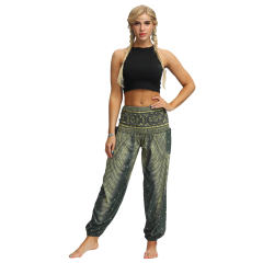 Women Hippie Harem Pants Digital Print Yoga Leggings PQYCI-073