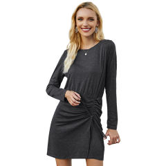 Long Sleeve Autumn Mini Dresses Spring Casual Dress for Women PQWQ464D