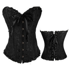Wine Red Bridal Corset Women Underbust Corselet Classic Court Bustiers PQ540G