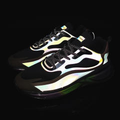 Wholesale Men Lightweight Reflective Sneakers Breathable Mesh Running popcorn sole Shoes MX-6613B Size 39-46