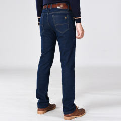 Men Velvet Jeans Winter Casual Trousers Fashion Plus Size Denim Pants PQ9037
