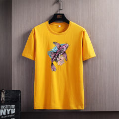 Chinese Style Koi Fish Cartoon T-shirt Trend Casual Cotton T Shirts NYH1007A